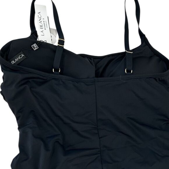 La Blanca Island Goddess Lingerie One Piece Swimsuit, Black, Size 22W, NWT - Picture 6 of 8